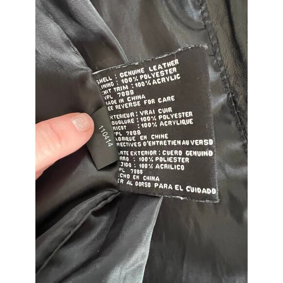 MICHAEL KORS WOMENS GENUINE LEATHER BLACK MOTO BIKER JACKET COAT BLACK SIZE L - Picture 14 of 15